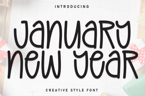 January New Year: A Handwritten Typeface for Seasonal Craft Designs