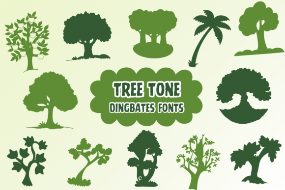 Tree Tone: A Natural Dingbats Typeface for Modern Web Design