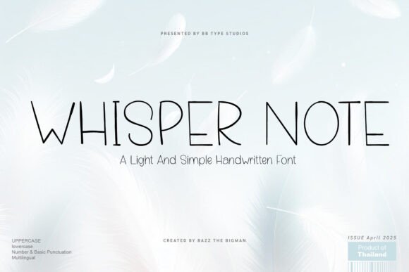 Whisper Note: The Handwritten Font for Artisan Branding